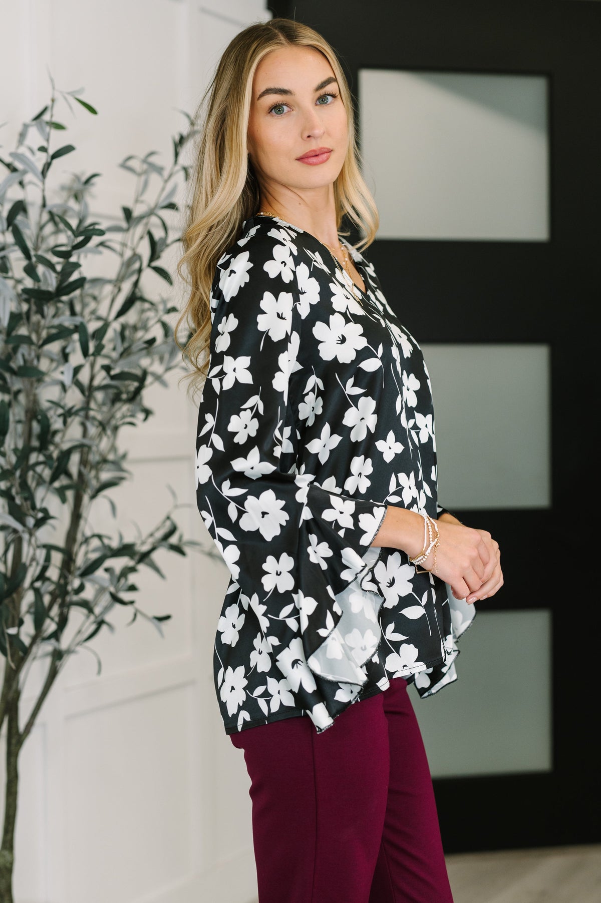 Time and Time Again Floral Blouse-Womens-Stay Foxy Boutique, Florissant, Missouri