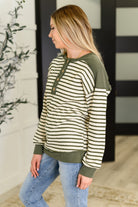 Timeless Lines Contrast Henley Top-Womens-Stay Foxy Boutique, Florissant, Missouri