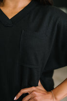 Together We're Unlimited Basic V-Neck Tee in Black-Womens-Stay Foxy Boutique, Florissant, Missouri