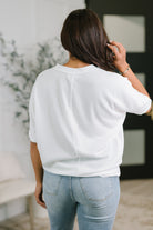 Together We're Unlimited Basic V-Neck Tee in Ivory-Womens-Stay Foxy Boutique, Florissant, Missouri