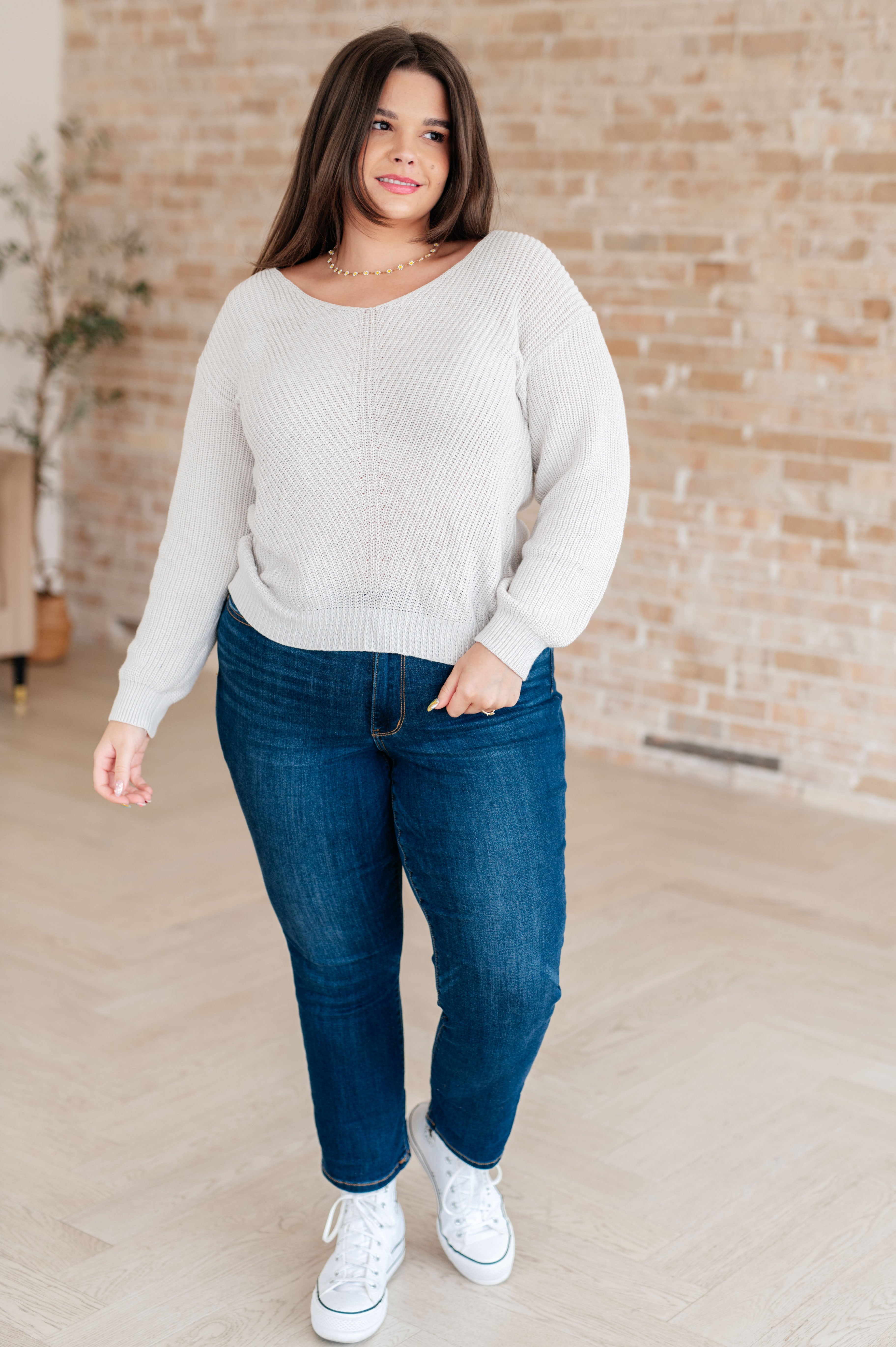 Told You So Ribbed Knit V Neck Sweater-Tops-Stay Foxy Boutique, Florissant, Missouri