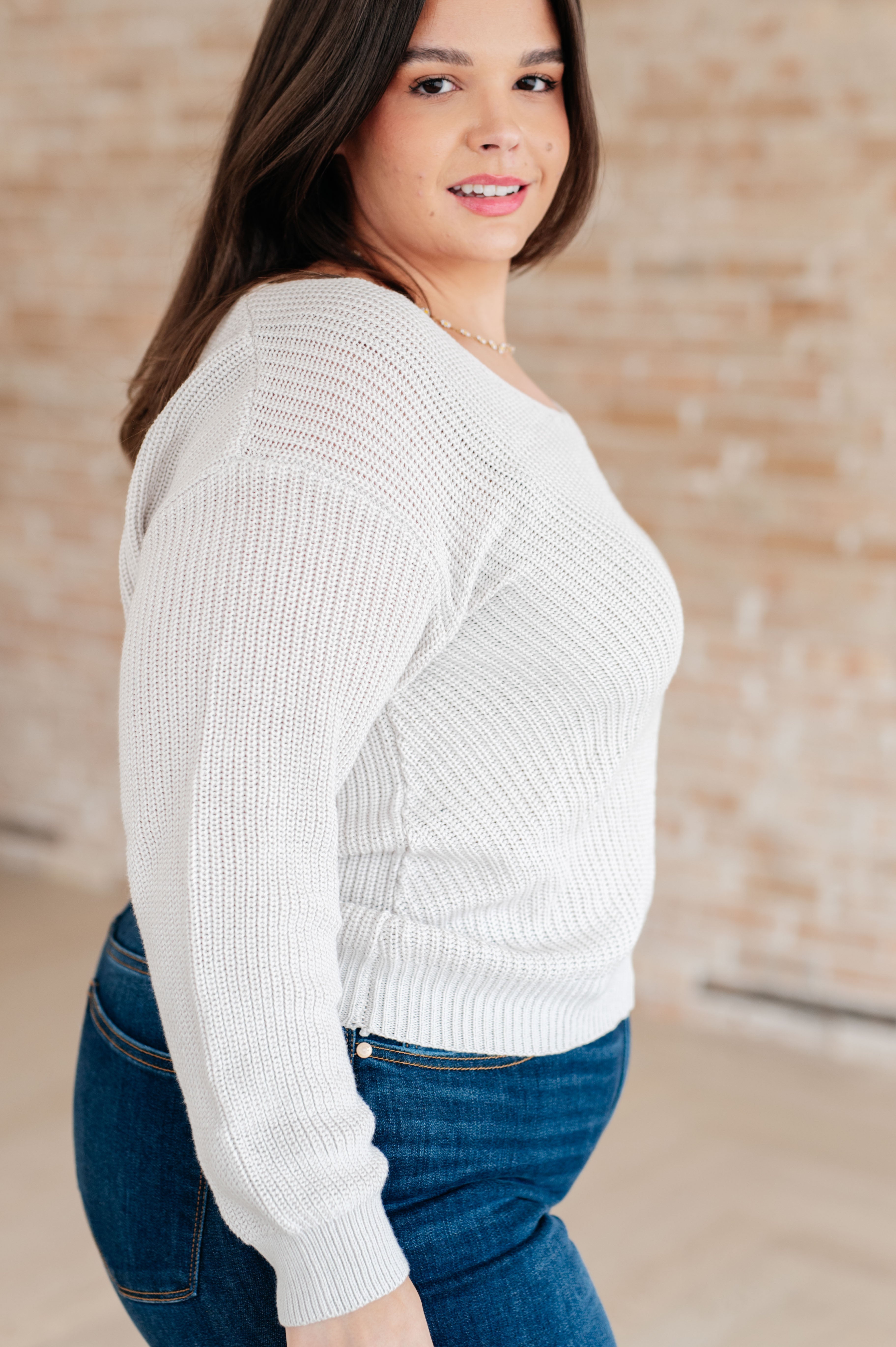 Told You So Ribbed Knit V Neck Sweater-Tops-Stay Foxy Boutique, Florissant, Missouri