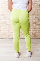 Tommy Two Tone Waffle Joggers Lime-Athleisure-Stay Foxy Boutique, Florissant, Missouri