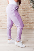 Tommy Two Tone Waffle Joggers Purple-Athleisure-Stay Foxy Boutique, Florissant, Missouri