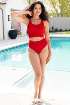 Tonga Scalloped Swim Top-Swimwear-Stay Foxy Boutique, Florissant, Missouri