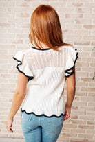 Too Sweet Flutter Sleeve Knit Top-Tops-Stay Foxy Boutique, Florissant, Missouri