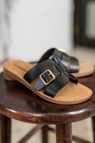 Torvi Black Slip on Sandals-Womens-Stay Foxy Boutique, Florissant, Missouri