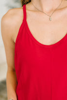 Totally Me Spaghetti Strap Jumpsuit Ruby-Womens-Stay Foxy Boutique, Florissant, Missouri