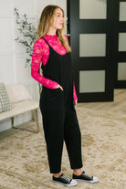 Totally Me Spaghetti Strap Jumpsuit in Black-Womens-Stay Foxy Boutique, Florissant, Missouri