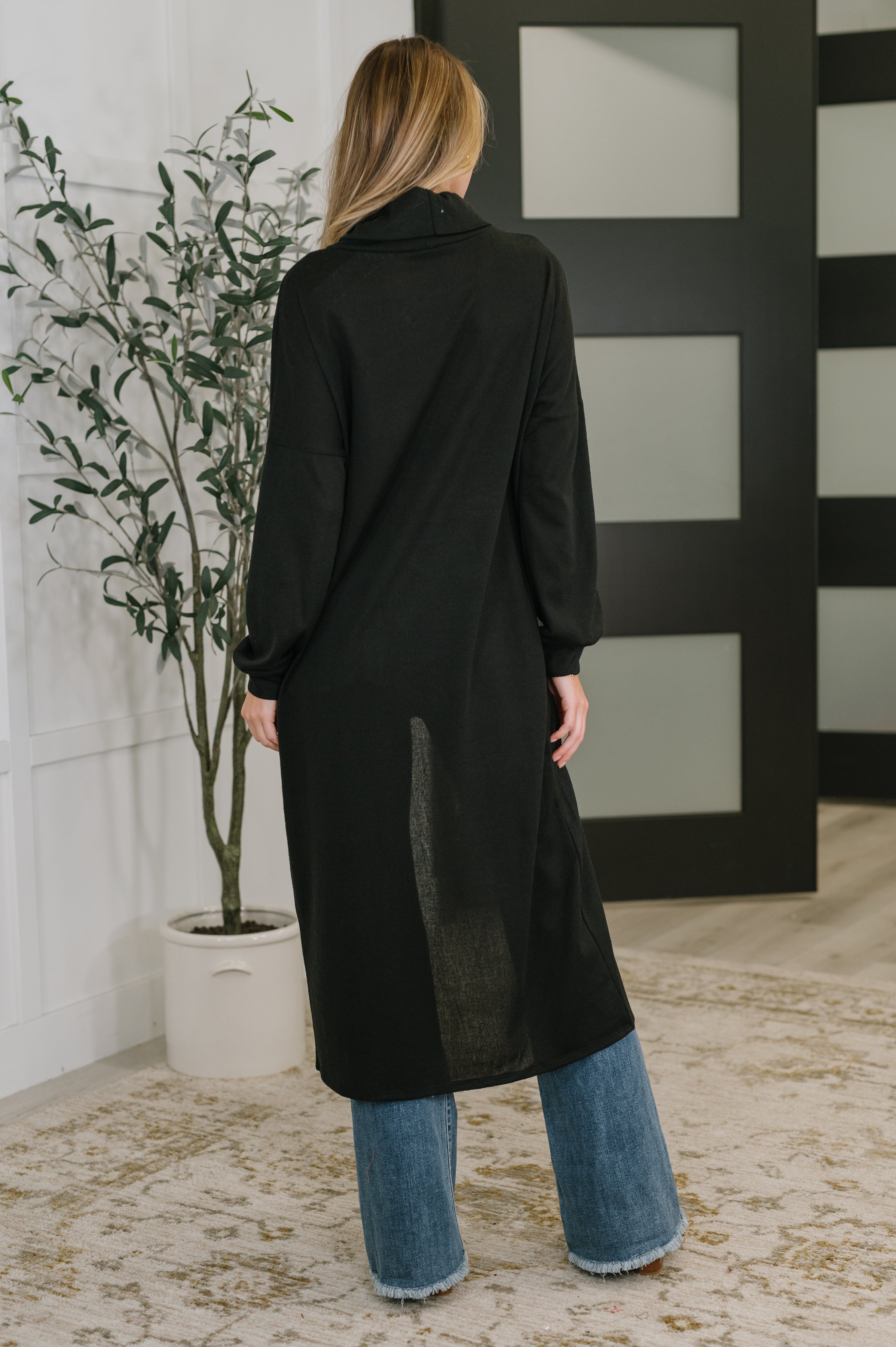 Travel City Scape Turtle Neck Tunic in Black-Womens-Stay Foxy Boutique, Florissant, Missouri