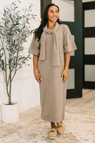Travel Envy Ribbed Knit Dress in Light Coco-Womens-Stay Foxy Boutique, Florissant, Missouri
