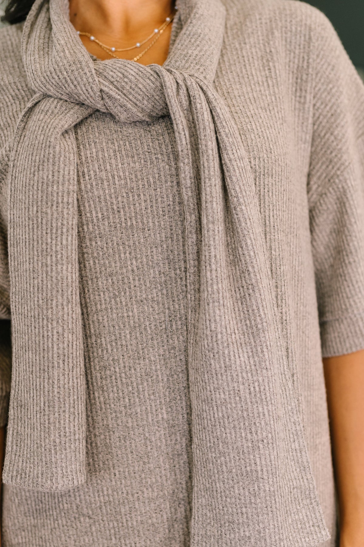 Travel Envy Ribbed Knit Dress in Light Coco-Womens-Stay Foxy Boutique, Florissant, Missouri