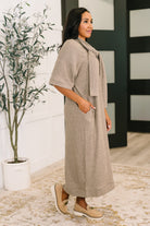 Travel Envy Ribbed Knit Dress in Light Coco-Womens-Stay Foxy Boutique, Florissant, Missouri