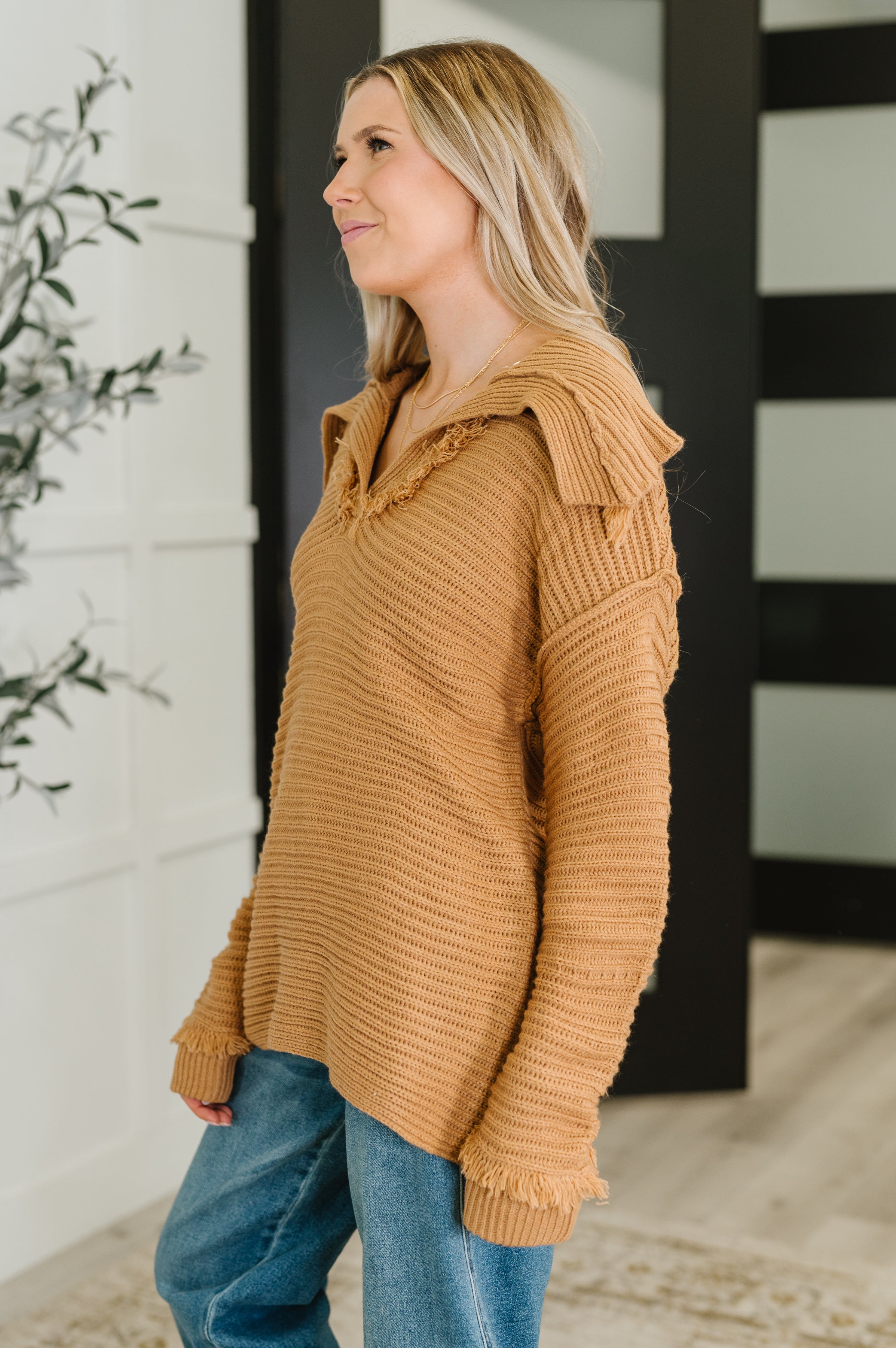 Travel Far & Wide Sweater in Taupe-Womens-Stay Foxy Boutique, Florissant, Missouri