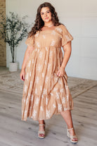 Trusting My Intuition Balloon Sleeve Dress in Camel-Dresses-Stay Foxy Boutique, Florissant, Missouri