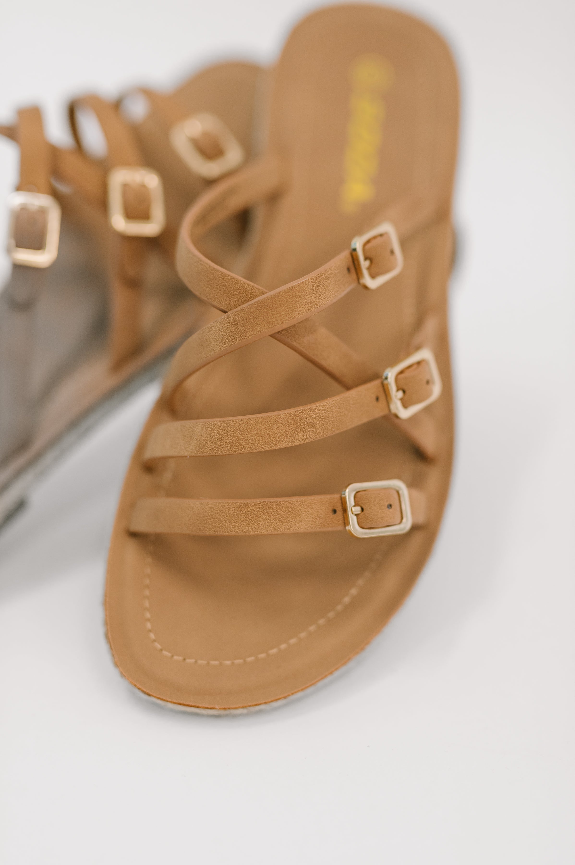 Trusty Strappy Sandals in Light Tan-Womens-Stay Foxy Boutique, Florissant, Missouri