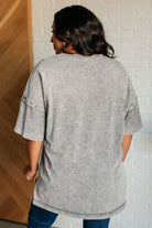 Unbothered Mineral Wash Top in Grey-Tops-Stay Foxy Boutique, Florissant, Missouri