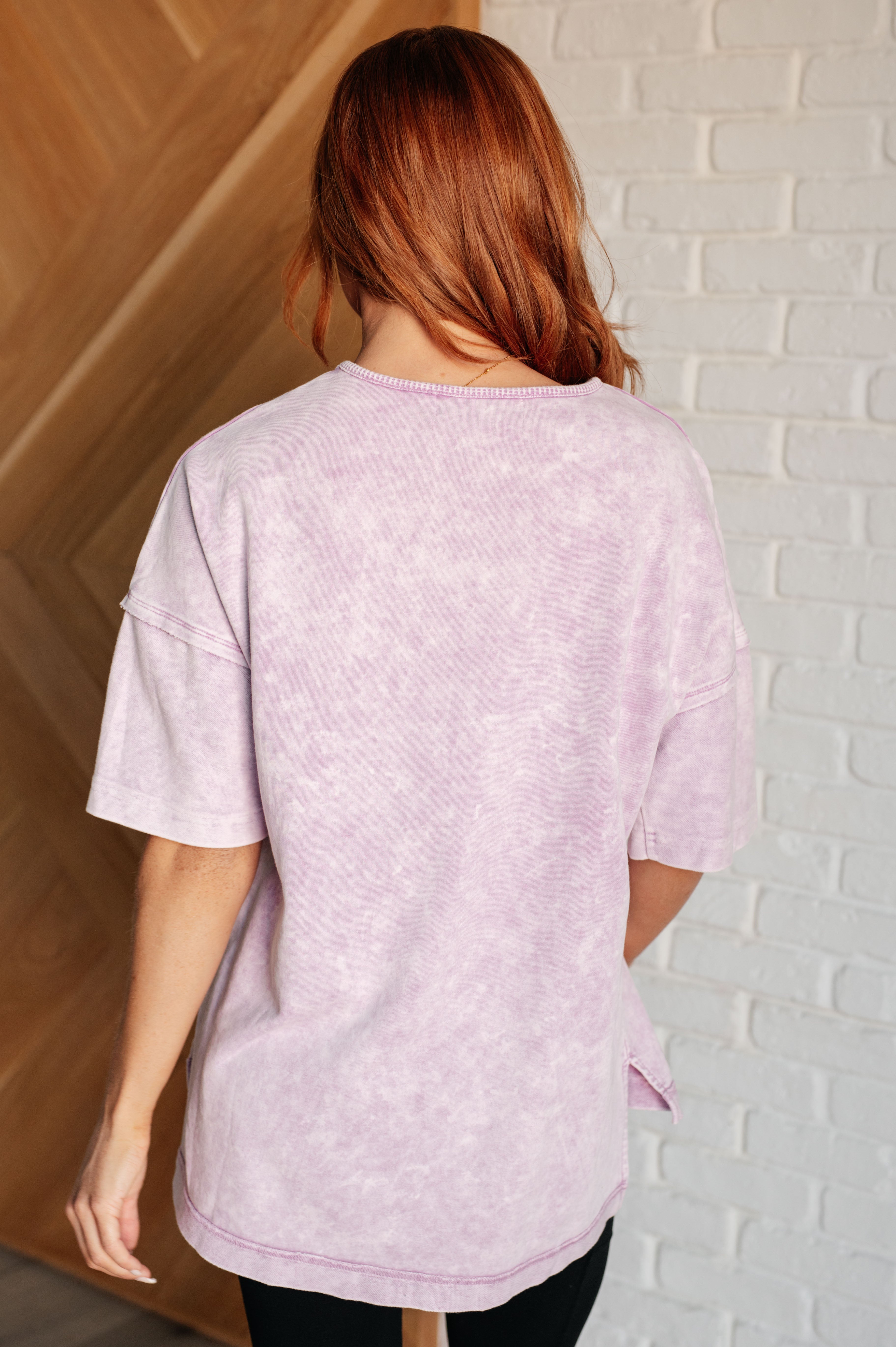 Unbothered Mineral Wash Top in Orchid Petal-Tops-Stay Foxy Boutique, Florissant, Missouri