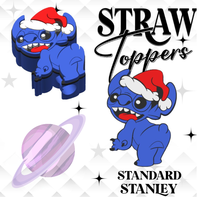 HOLIDAY ALIEN- 3D PRINTED STRAW CHARM-Stay Foxy Boutique, Florissant, Missouri