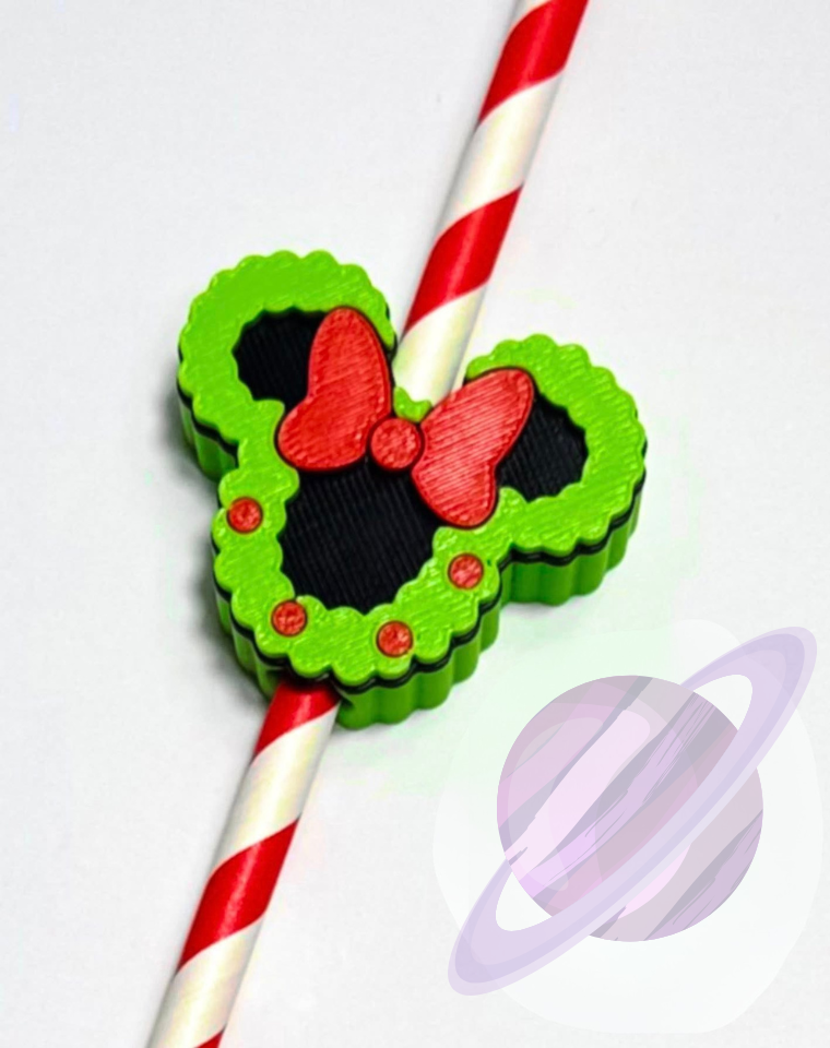 RED NOSE DEER- 3D PRINTED STRAW CHARM-Stay Foxy Boutique, Florissant, Missouri