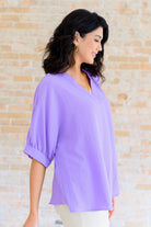 Up For Anything V-Neck Blouse in Lavender-Tops-Stay Foxy Boutique, Florissant, Missouri