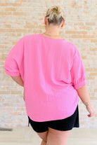 Up For Anything V-Neck Blouse in Pink-Tops-Stay Foxy Boutique, Florissant, Missouri