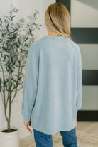 Urban Flux Scooped Hi-Low Long Pullover in Blue Grey-Womens-Stay Foxy Boutique, Florissant, Missouri