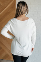 V-Neck Front Seam Sweater in Ivory-Tops-Stay Foxy Boutique, Florissant, Missouri