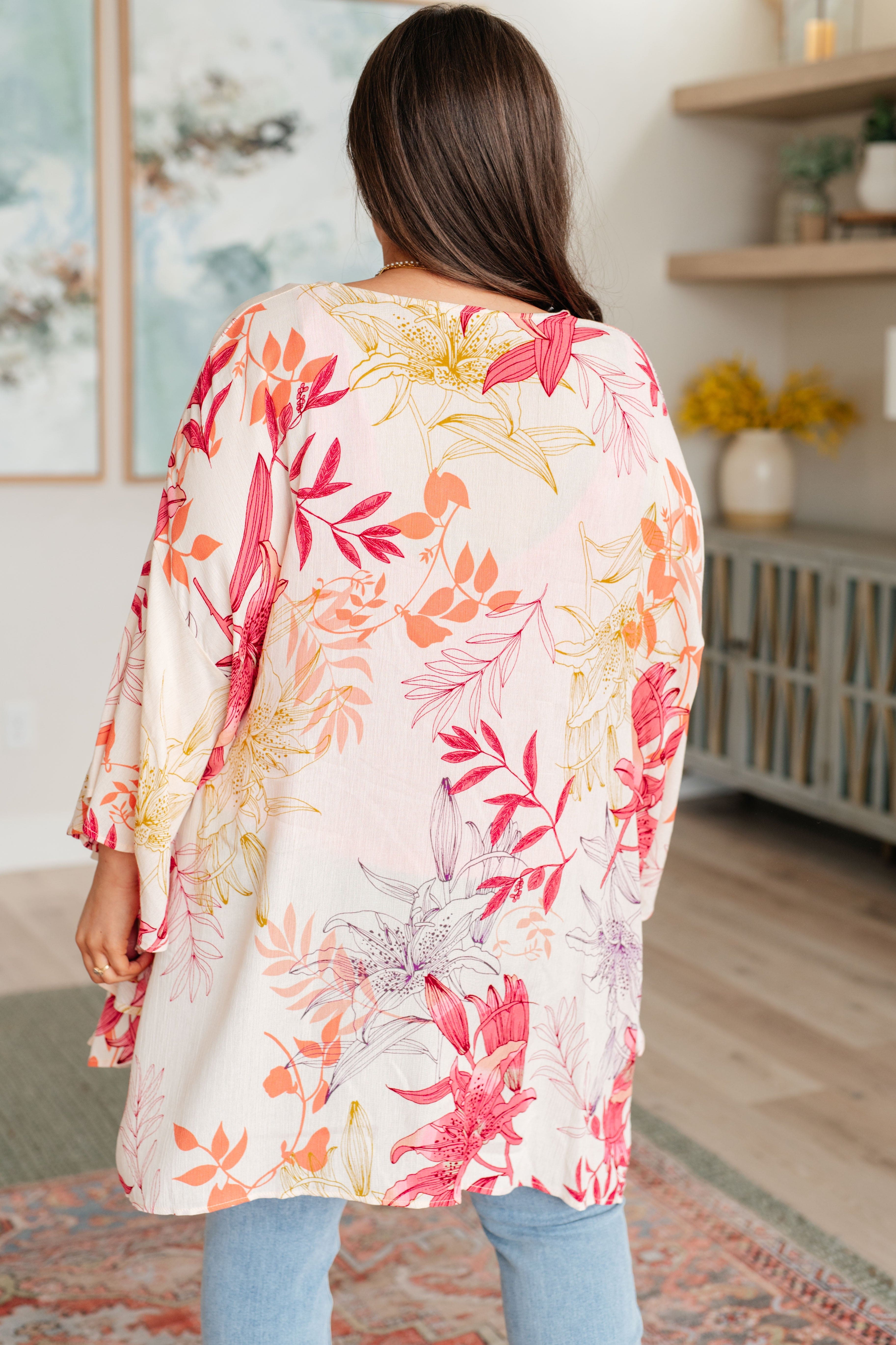 Vacay Season Bell Sleeve Kimono-Layers-Stay Foxy Boutique, Florissant, Missouri