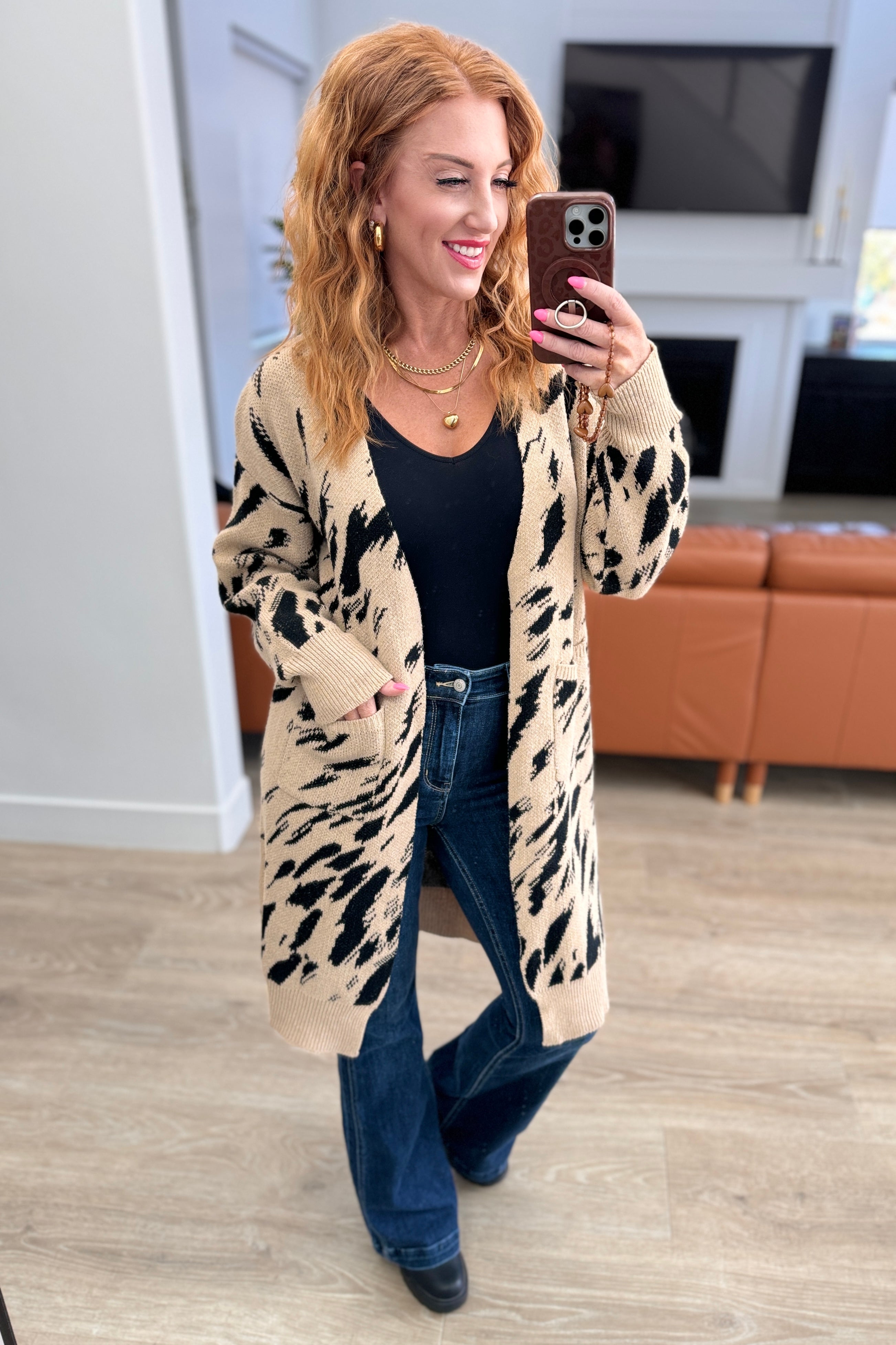 PREORDER: Harper Heavyweight Animal Print Cardigan-Womens-Stay Foxy Boutique, Florissant, Missouri