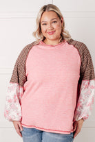Walk for Miles Floral Color Block Top-Tops-Stay Foxy Boutique, Florissant, Missouri