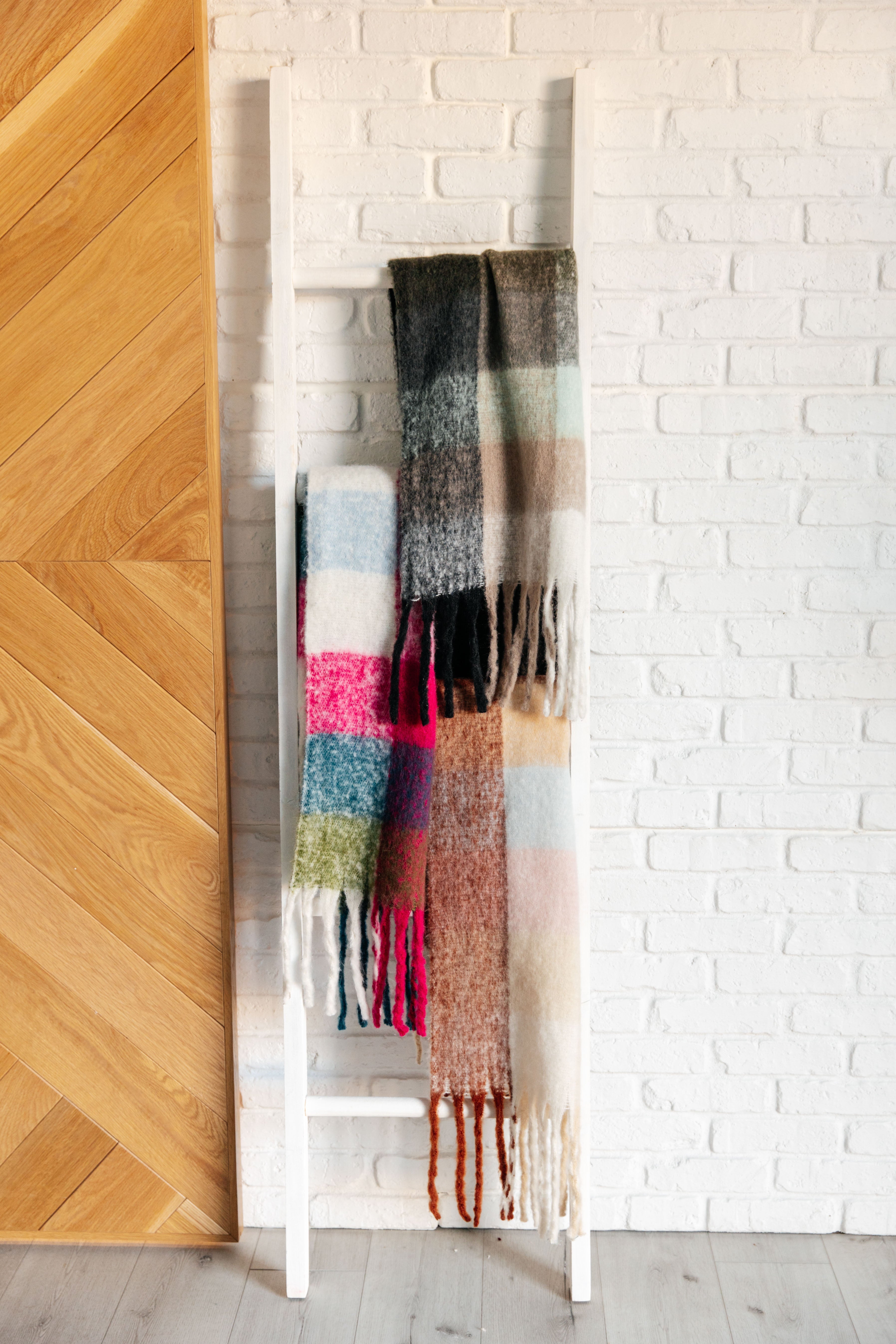 Wanderlust Wrap Oversized Plaid Fringe Scarf in Light Brown-Accessories-Stay Foxy Boutique, Florissant, Missouri