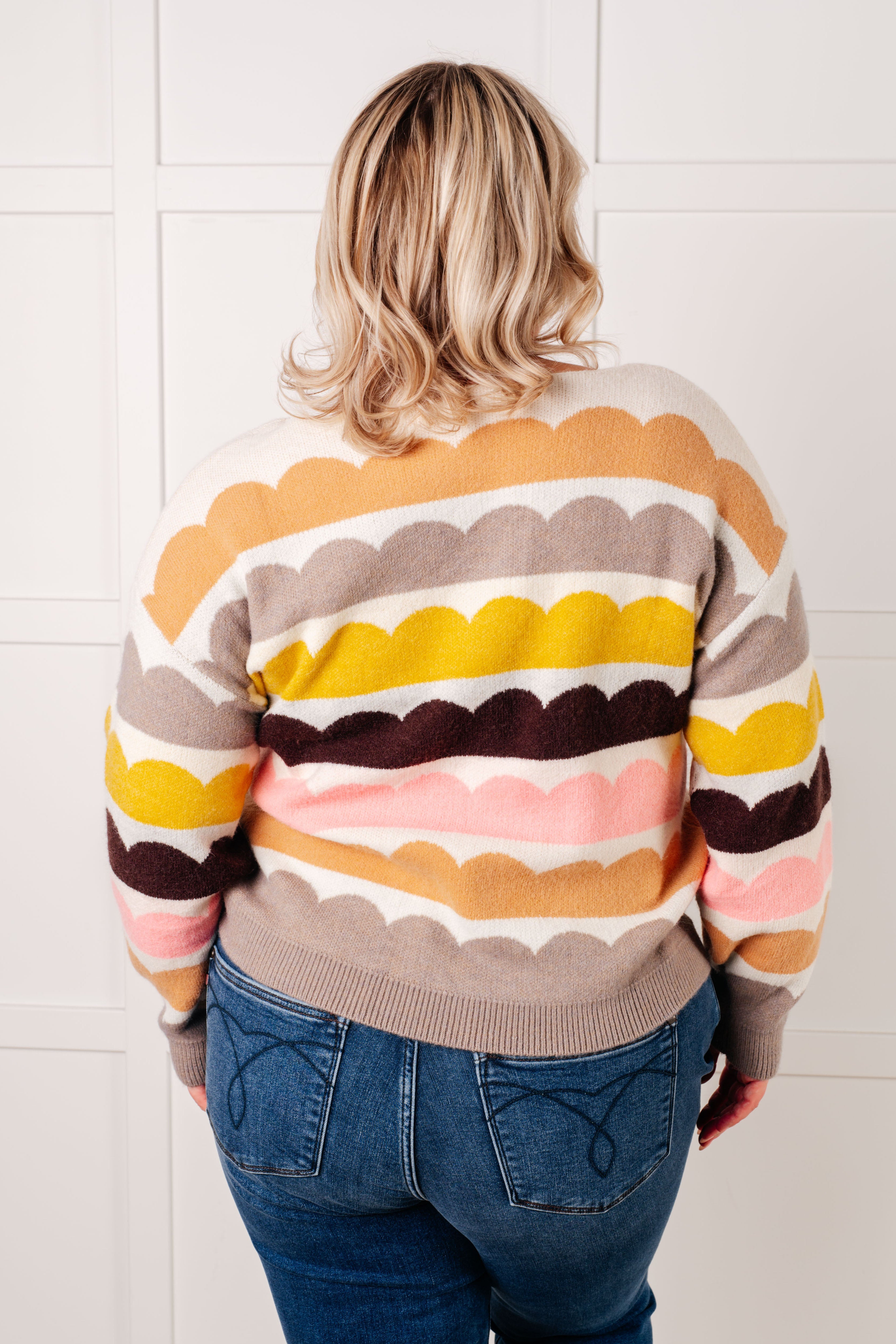 Wave After Wave Striped Sweater-Tops-Stay Foxy Boutique, Florissant, Missouri