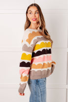 Wave After Wave Striped Sweater-Tops-Stay Foxy Boutique, Florissant, Missouri