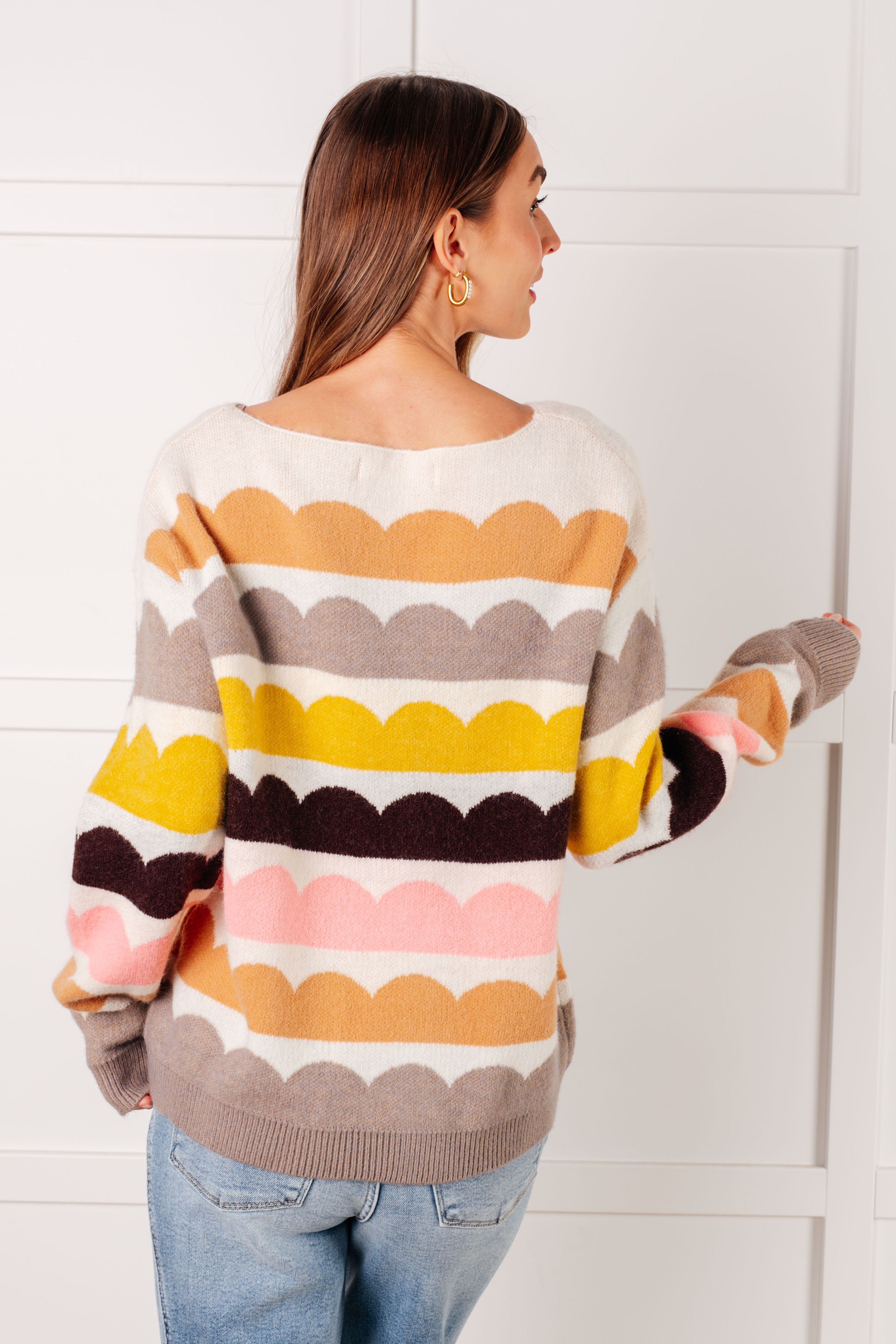 Wave After Wave Striped Sweater-Tops-Stay Foxy Boutique, Florissant, Missouri