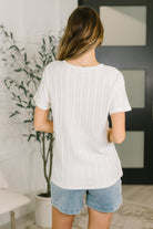 We Should Be Together V-Neck Textured Top-Womens-Stay Foxy Boutique, Florissant, Missouri