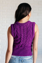 What's On Your Mind Cable Knit Vest-Tops-Stay Foxy Boutique, Florissant, Missouri