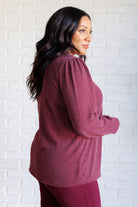 When the Sun Goes Down Mineral Wash Ribbed Knit Top in Wine-Tops-Stay Foxy Boutique, Florissant, Missouri