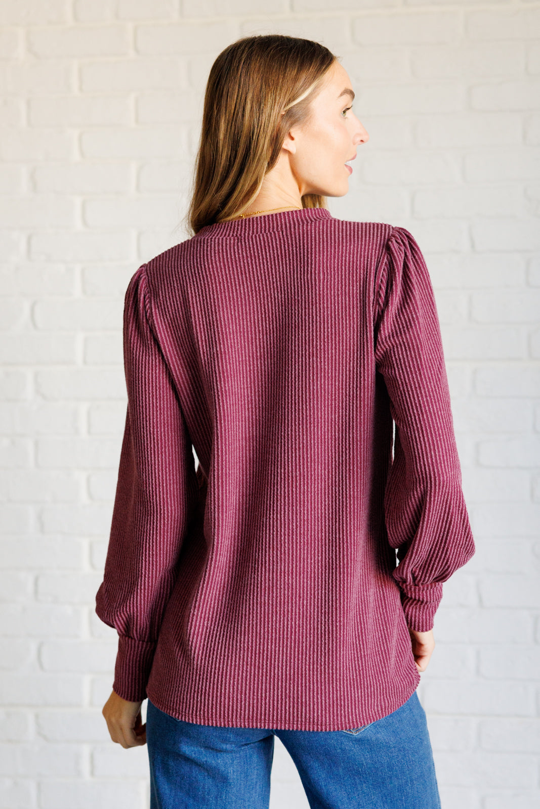 When the Sun Goes Down Mineral Wash Ribbed Knit Top in Wine-Tops-Stay Foxy Boutique, Florissant, Missouri