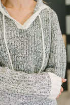 Who Can Live Without it Textured Split Neck Pullover-Womens-Stay Foxy Boutique, Florissant, Missouri