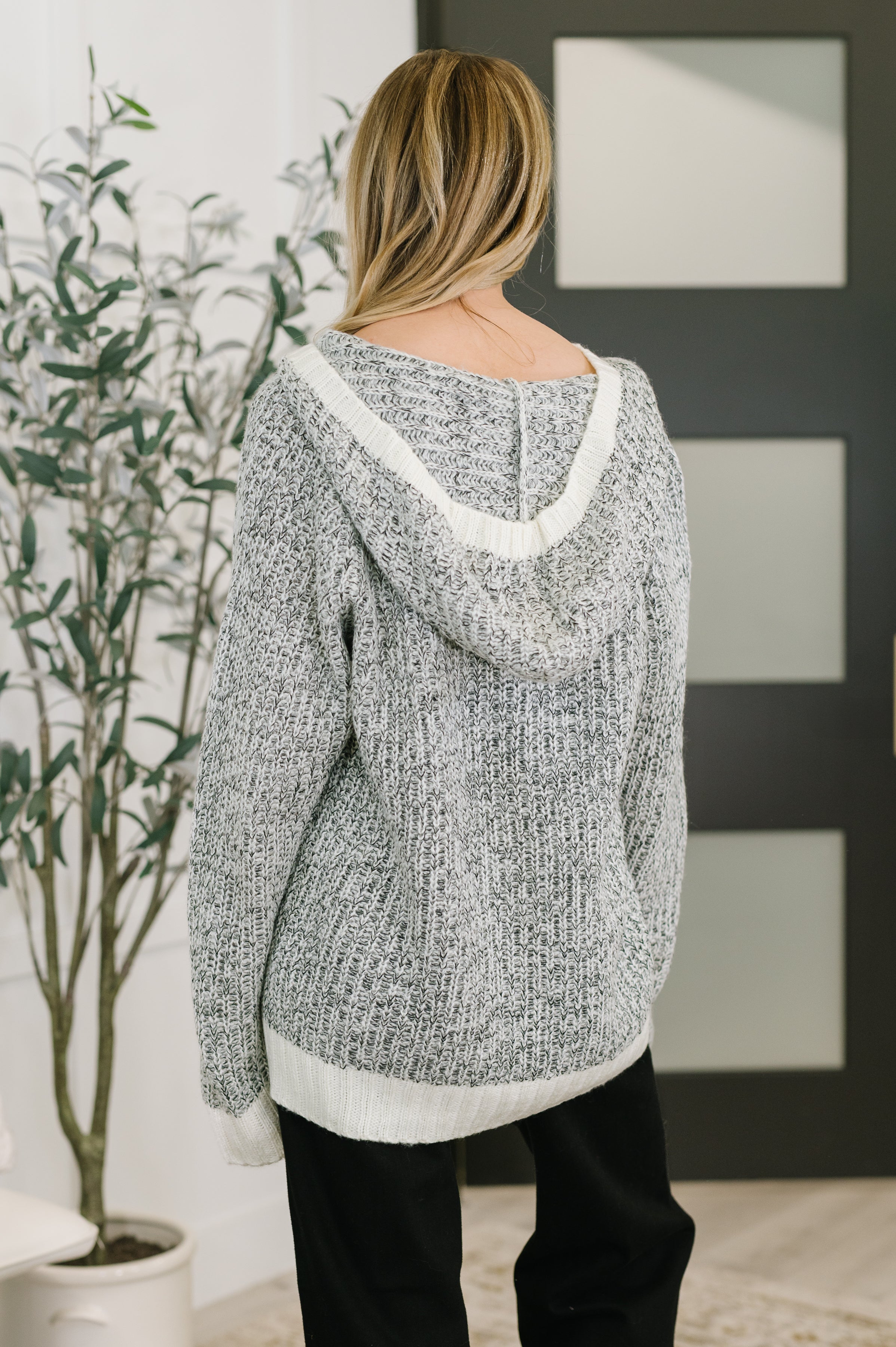Who Can Live Without it Textured Split Neck Pullover-Womens-Stay Foxy Boutique, Florissant, Missouri