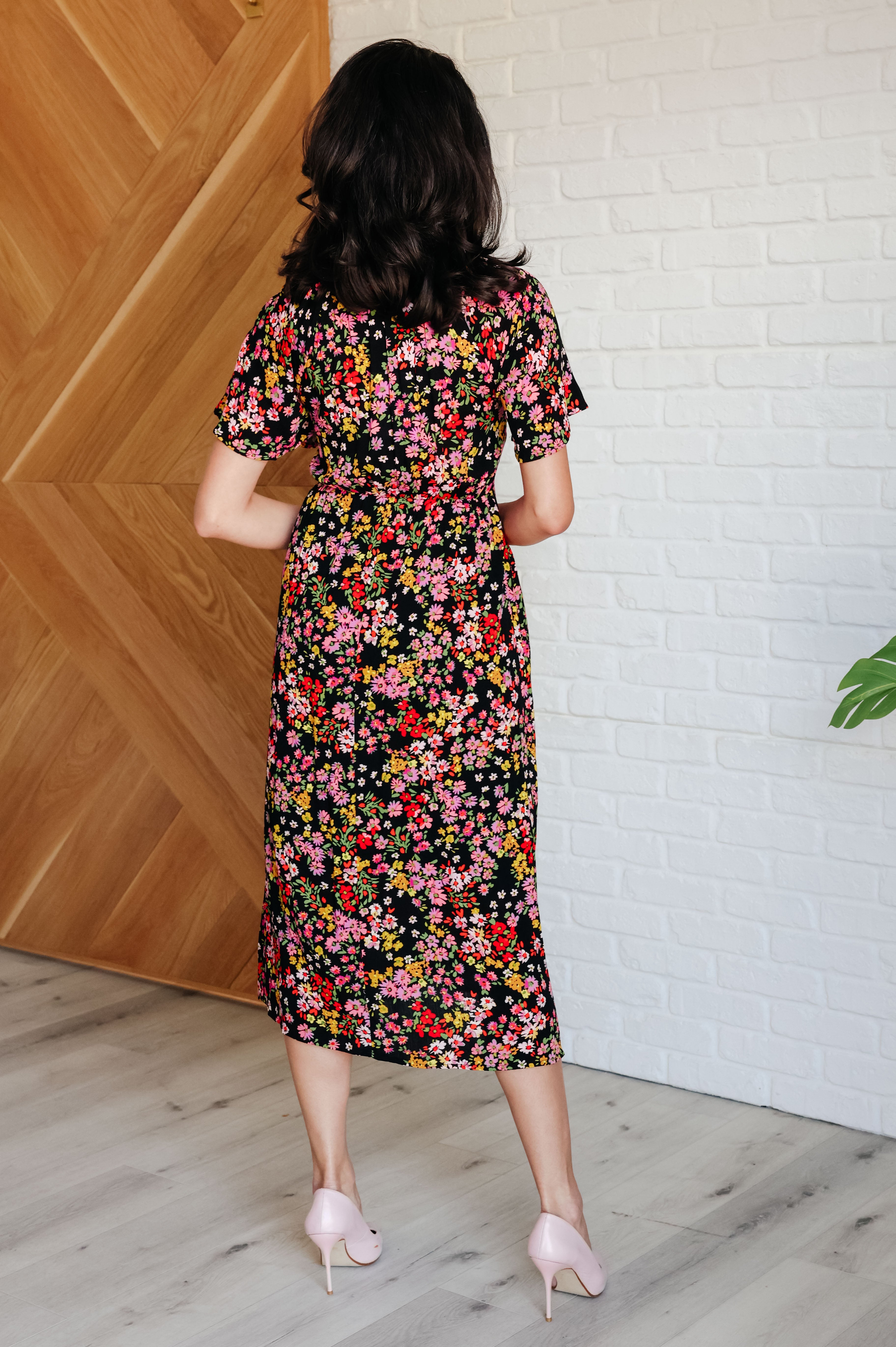 Wildflower and Barley V-Neck Button Up Dress-Dresses-Stay Foxy Boutique, Florissant, Missouri