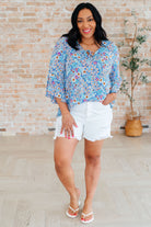 Willow Bell Sleeve Top in Retro Ditsy Floral-Tops-Stay Foxy Boutique, Florissant, Missouri