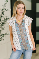 Willow Breeze Short Sleeve Blouse-Womens-Stay Foxy Boutique, Florissant, Missouri