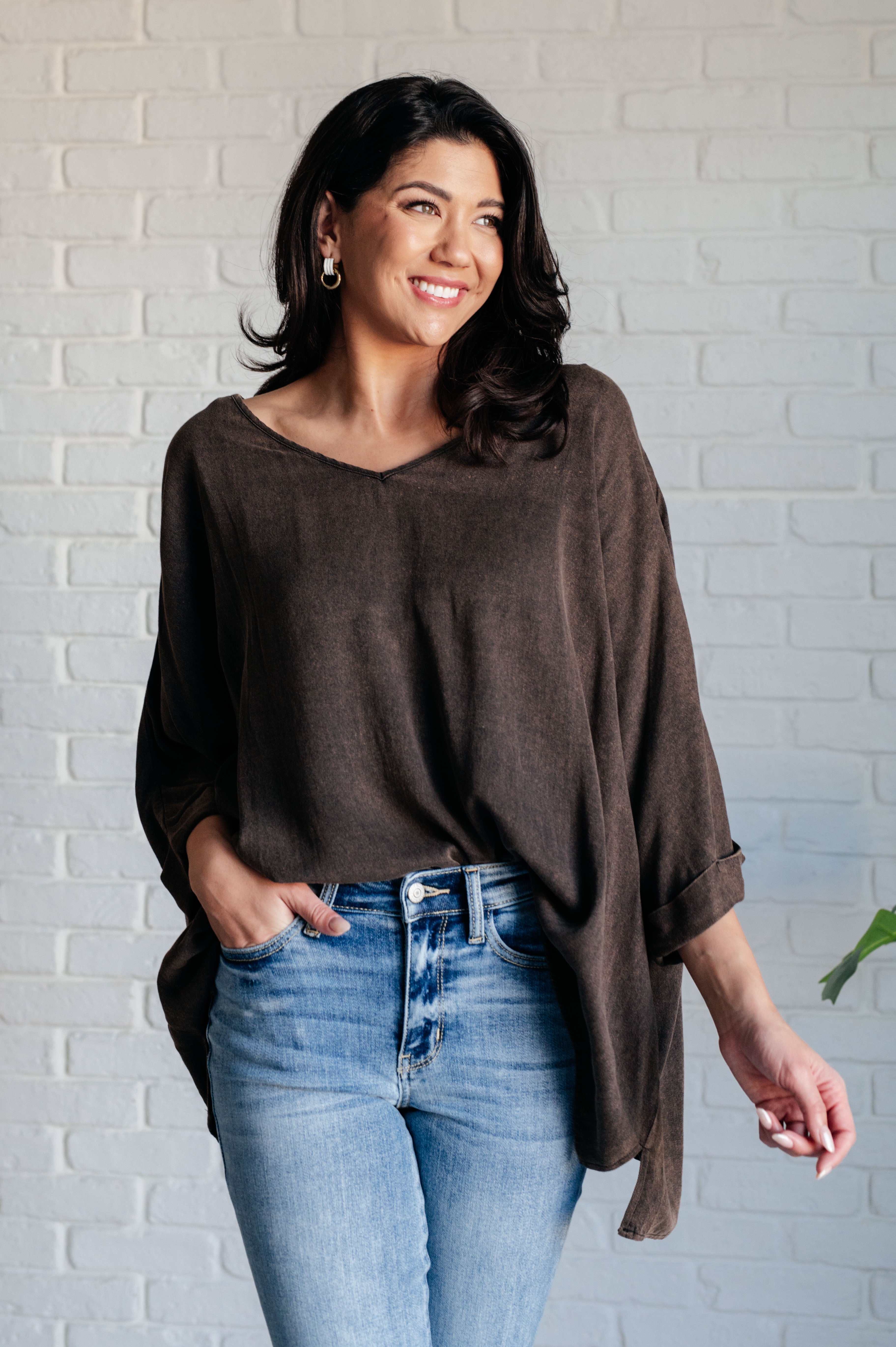 Wishy Washy Mineral Washed Oversized Top-Tops-Stay Foxy Boutique, Florissant, Missouri