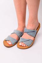 With a Twist Sandal in Denim-Womens-Stay Foxy Boutique, Florissant, Missouri