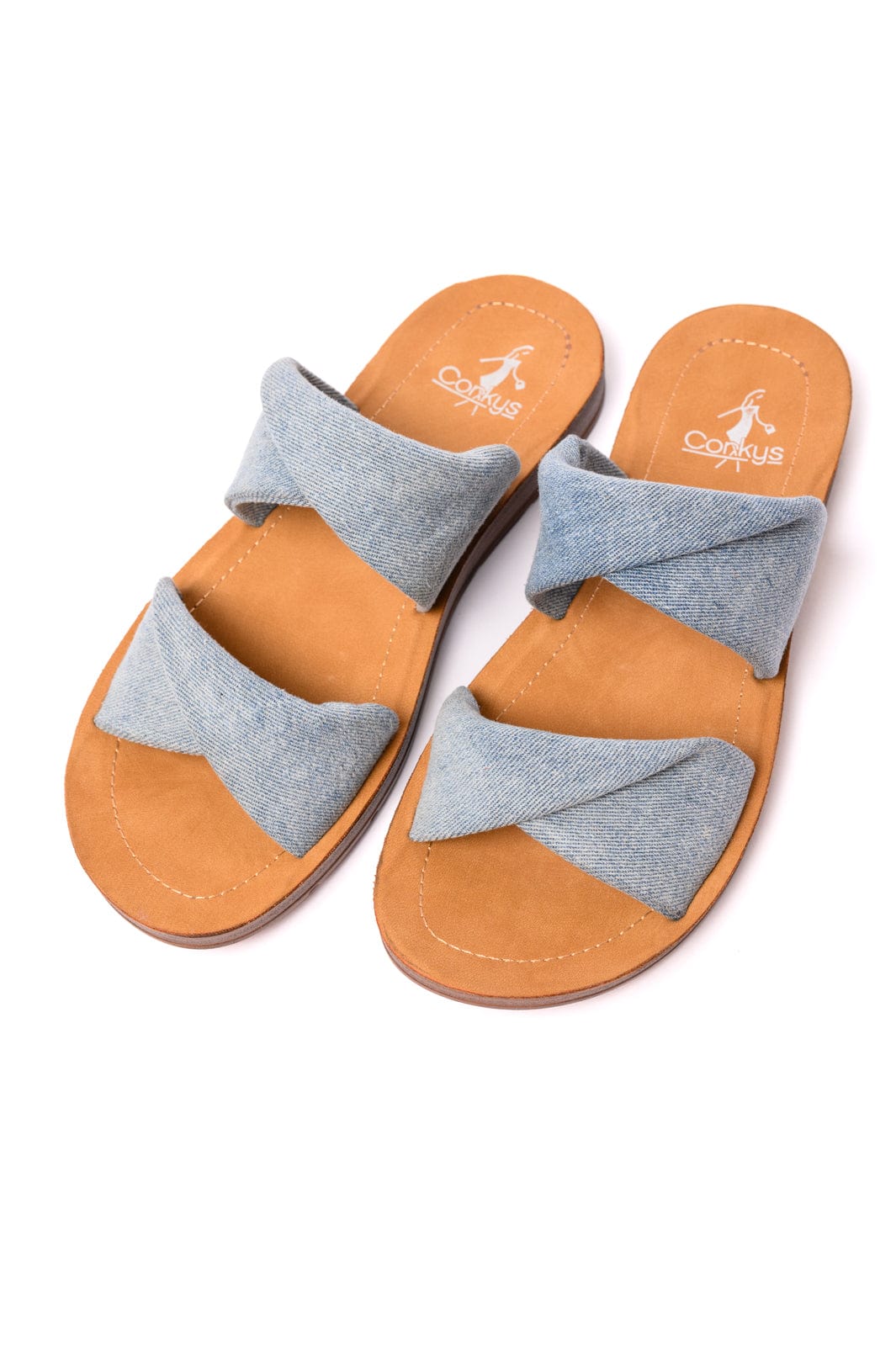 With a Twist Sandal in Denim-Womens-Stay Foxy Boutique, Florissant, Missouri