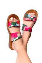 With a Twist Sandal in Flowers-Womens-Stay Foxy Boutique, Florissant, Missouri