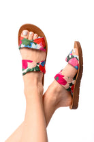 With a Twist Sandal in Flowers-Womens-Stay Foxy Boutique, Florissant, Missouri