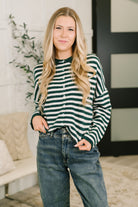 Won't Be Long Collared Sweater Button Down in in Hunter Green-Womens-Stay Foxy Boutique, Florissant, Missouri